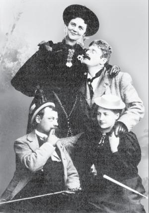 Гамсун с фрёкен Л. Льюис и друзьями. 1892 г