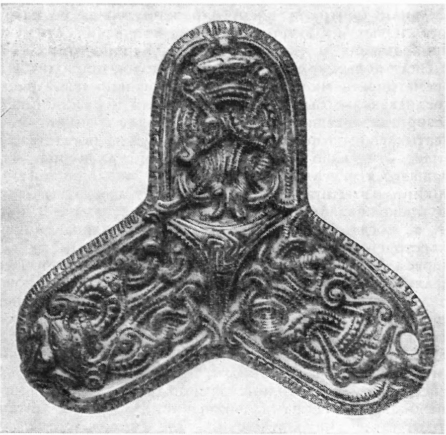 Серебряная застежка с животным орнаментом (женское украшение), Дания