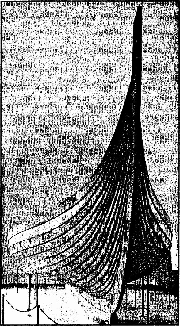 Рис. 5. Корабль из погребения в Гокстаде (Норвегия)